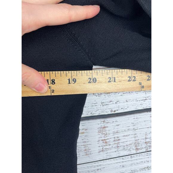 Vintage JAC Black Cardigan Sweater Large Floral Beading Stretch Boho Y2K Granny - Picture 6 of 7